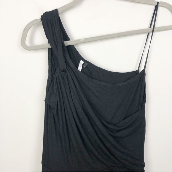 IISLI | NEW! Garbo Asymmetrical Black Mini Dress One Shoulder Women’s Size Small - Picture 2 of 8
